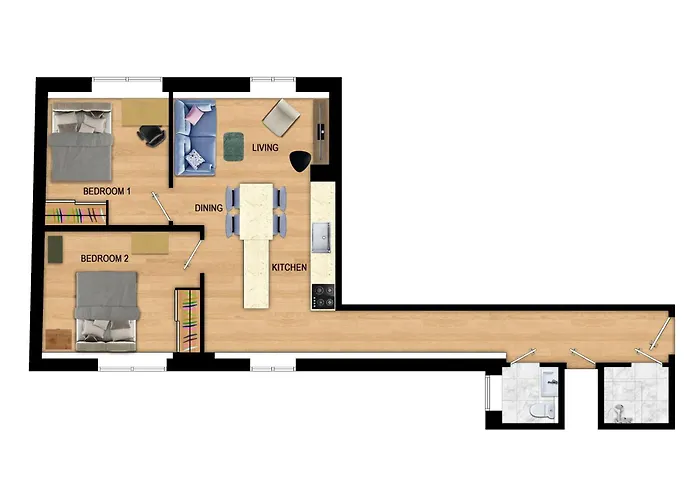 Modern - Work Friendly - Quiet Area Apartamento